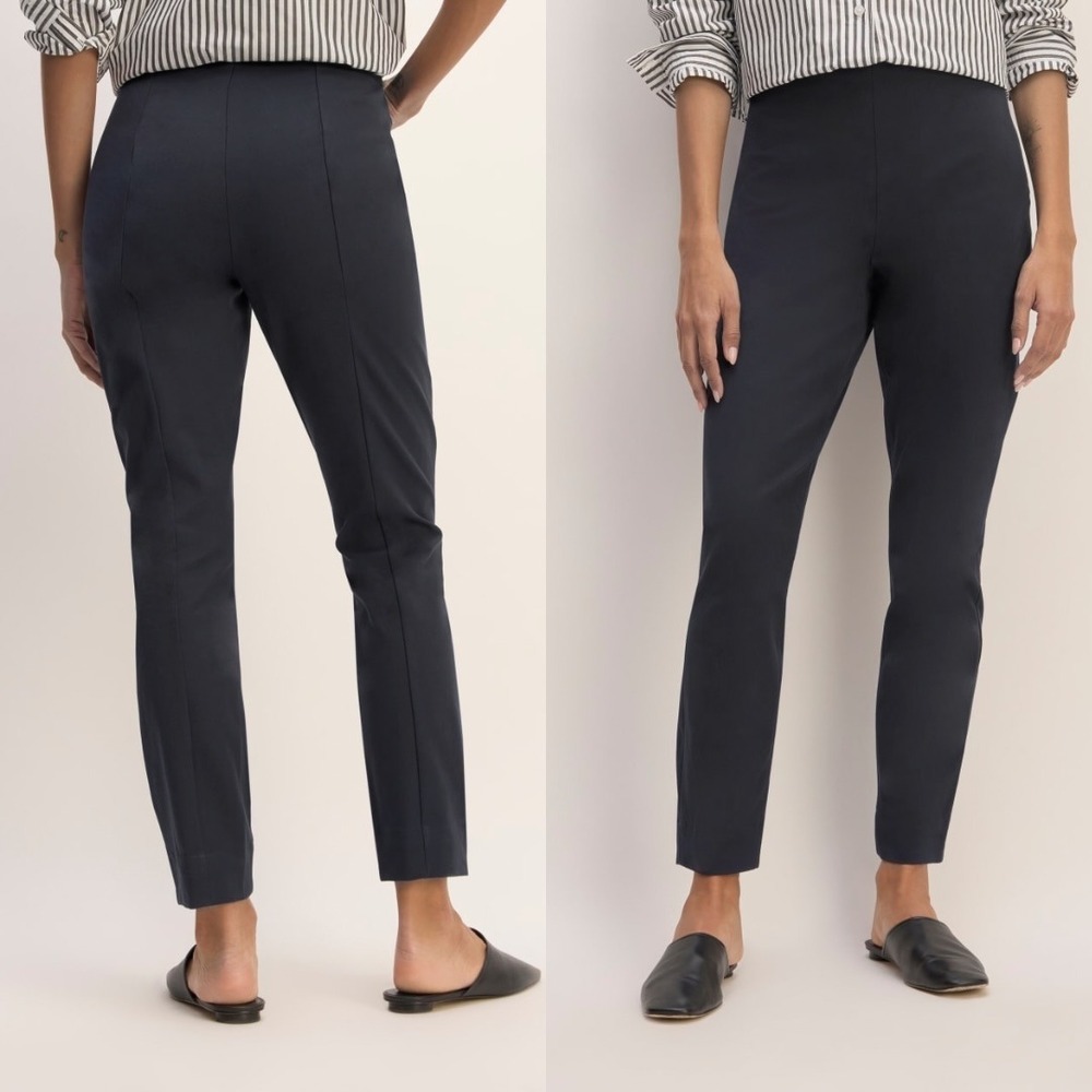 Everlane Bi-Stretch Work Ankle Pant Side Zip Cotton Women's Size 00 NWOT